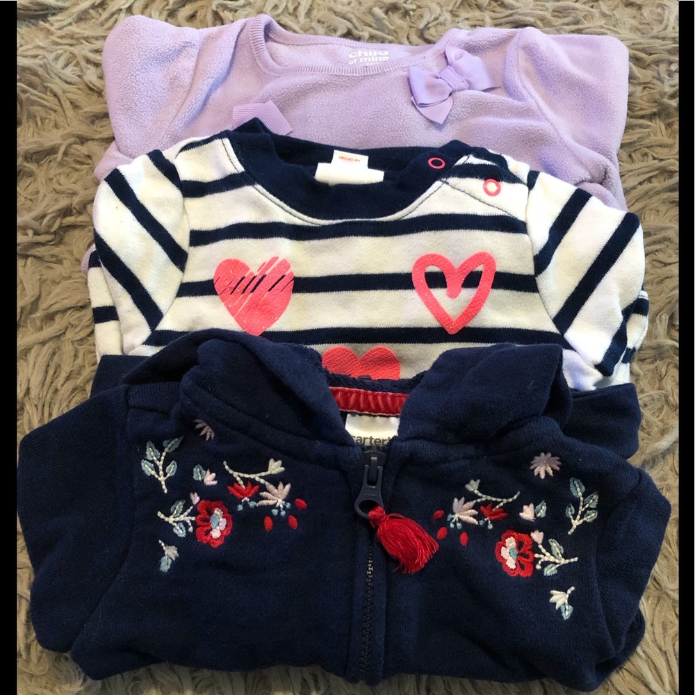 Baby Girl Sweatshirt Bundle (6-9 Months)